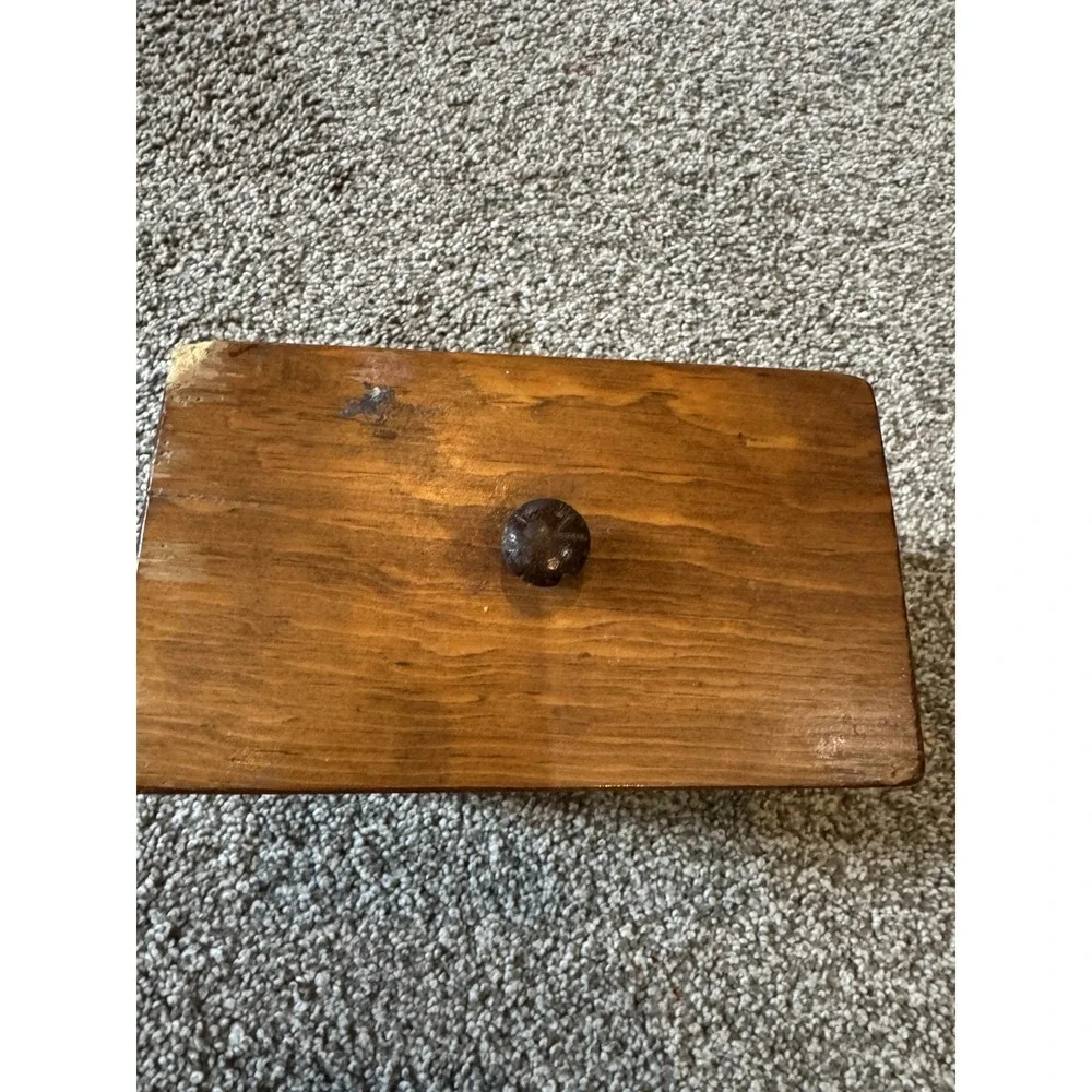 Vtg Wood Recipe Box 7